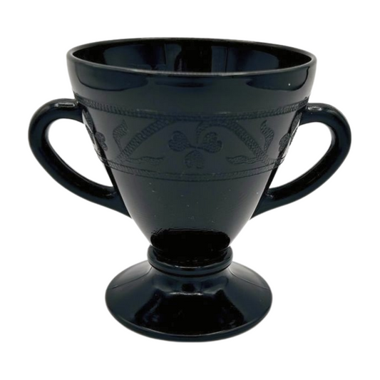 The Morgana – Black Depression Glass Loving Cup