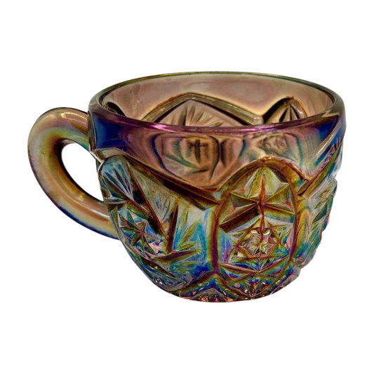 The Esmeralda – Iridescent Cut Glass Punch Cup