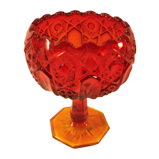 The Remington – Rare Amberina UV Reactive Quintec Compote